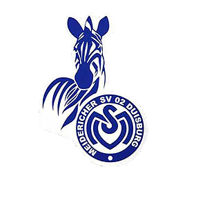 Aufkleber Logo blau-wei
